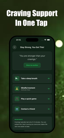 SmokeFree Hero: Quit Smoking iPhone screenshot