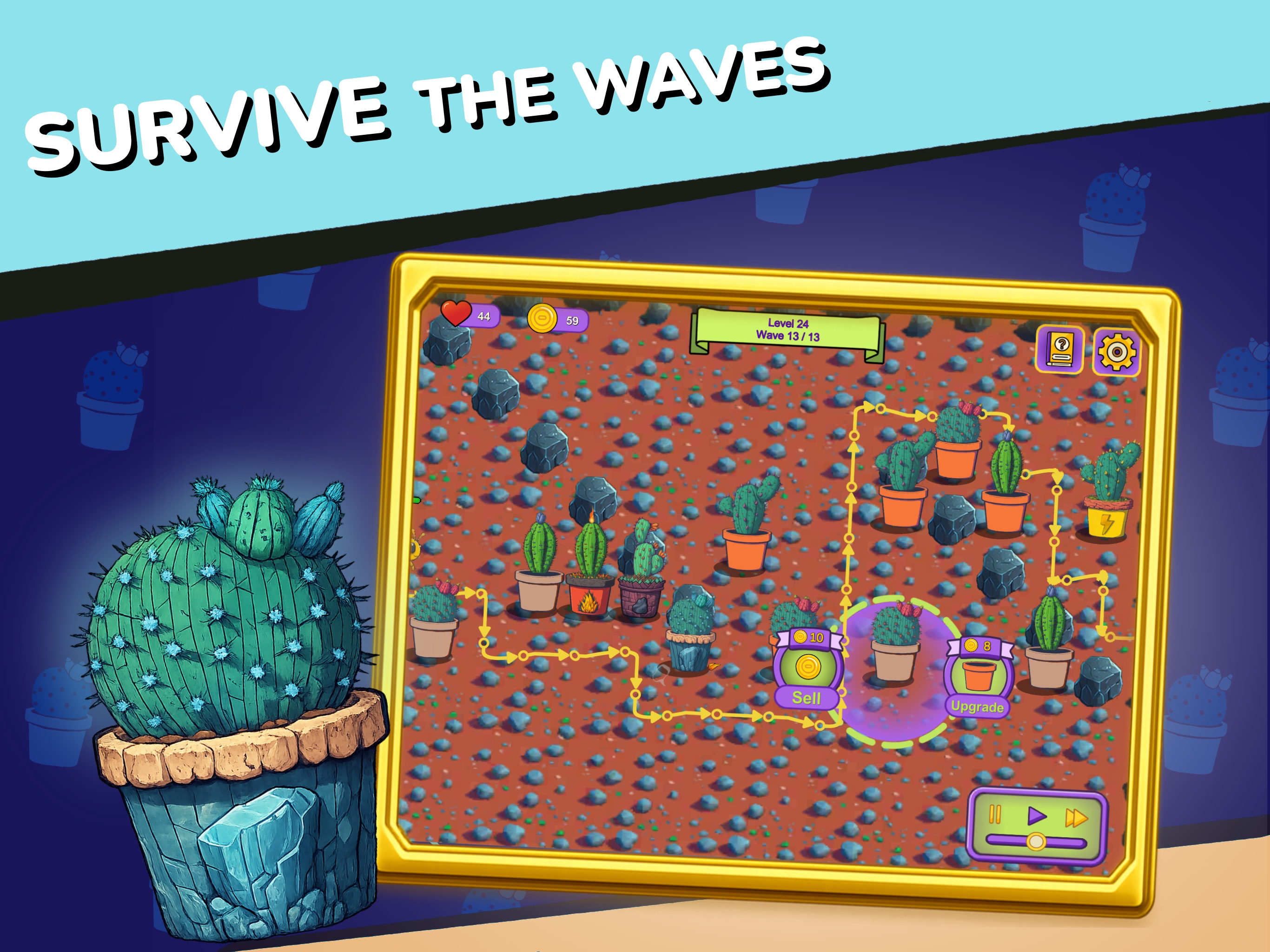 Cactus Defense: Bug Invasion