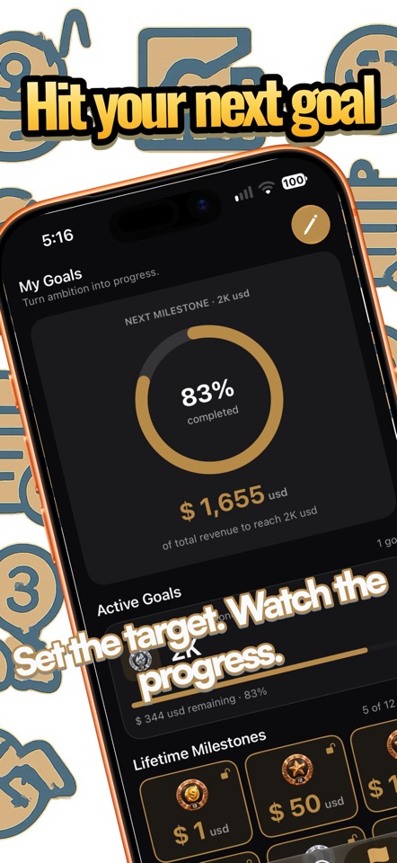 IndieRevenue: Income & Goals screenshot 5