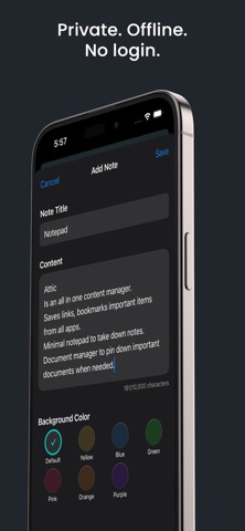 Attic: Bookmark & Notes screenshot