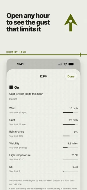 Drone Weather Hourly: Pitot screenshot 2
