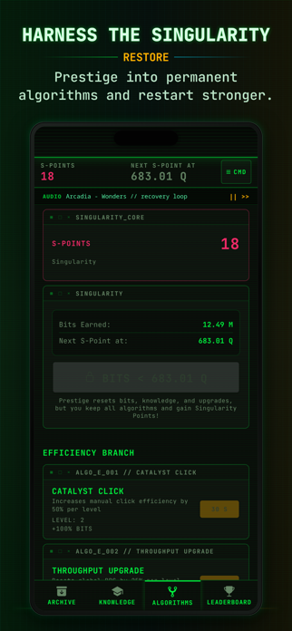Idle Archive: Data Clicker Screenshot 4 of 5
