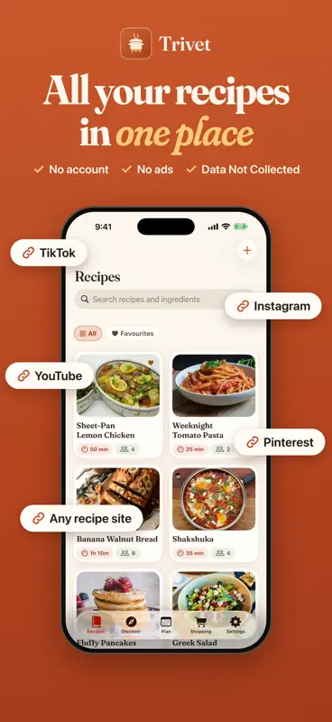 Trivet Recipe Keeper & Planner screenshot 1 of 6