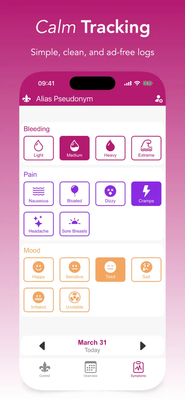Screenshot #2 pour Prime Period: Cycle Tracker