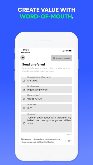 Yuccan - Referral Screenshot