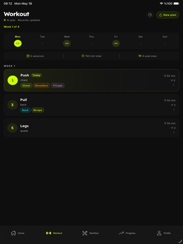 MyFitExpert: Food AI & Workout iPad screenshot