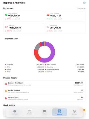 Expense Tracker: Smart Receipt iPad screenshot