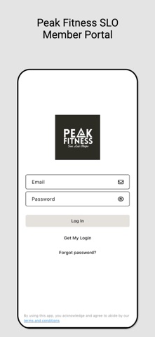 Peak Fitness SLO iPhone screenshot