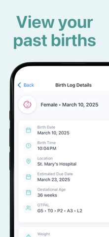 Birth Log - Midwife & OBGYN screenshot