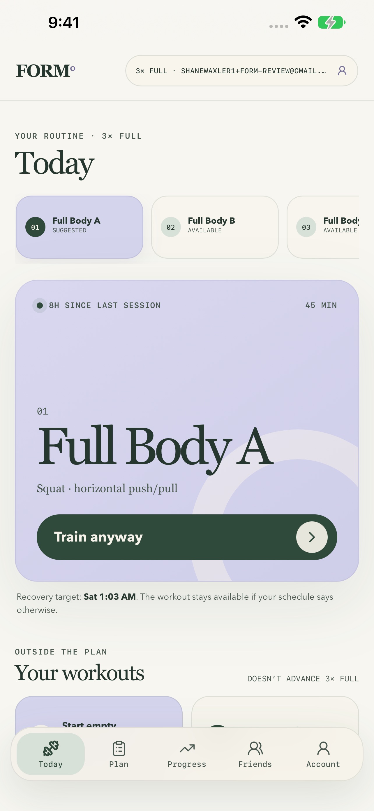 Screenshot 4 of Form Training: Gym Log