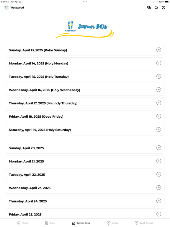 Westwood Cary iPad screenshot 2 - Education app