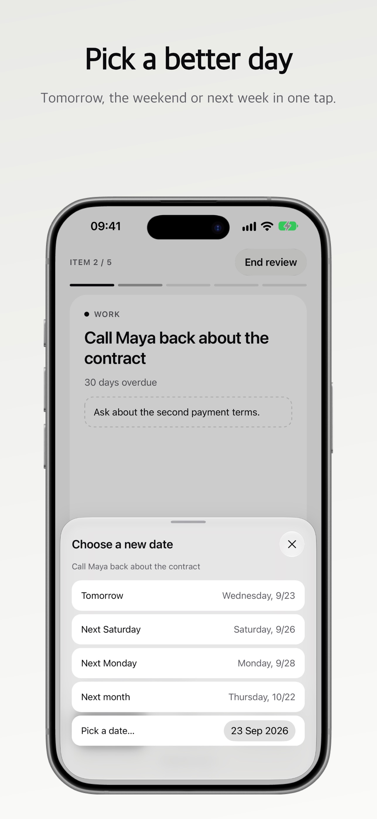 Screenshot 3 of Evenlist: Overdue Reminders