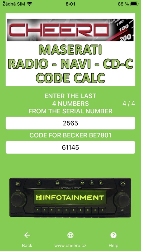 #2. RADIO CODE for MASERATI (iOS) بواسطة: Petr Svihovec