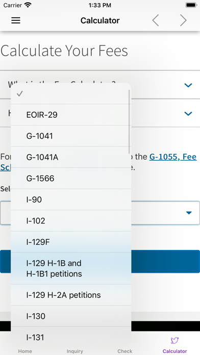 USCIS Case Status Check Screenshot