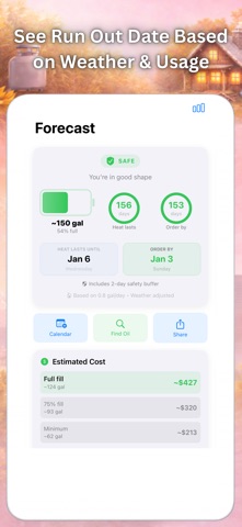 HomeHeat – Heating Oil Tracker iPhone screenshot