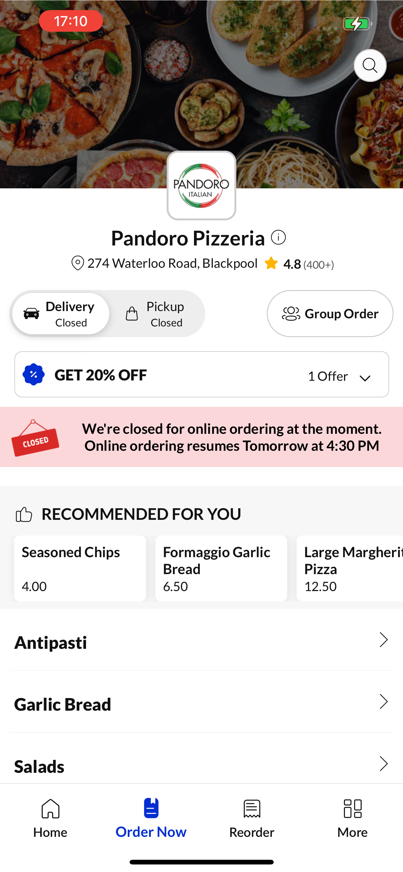Pandoro Pizzeria screenshot 2