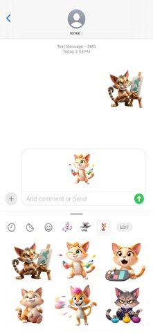 艺术家猫贴纸 screenshot