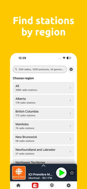 Radio Canada: Live AM FM Tuner iPhone screenshot 4
