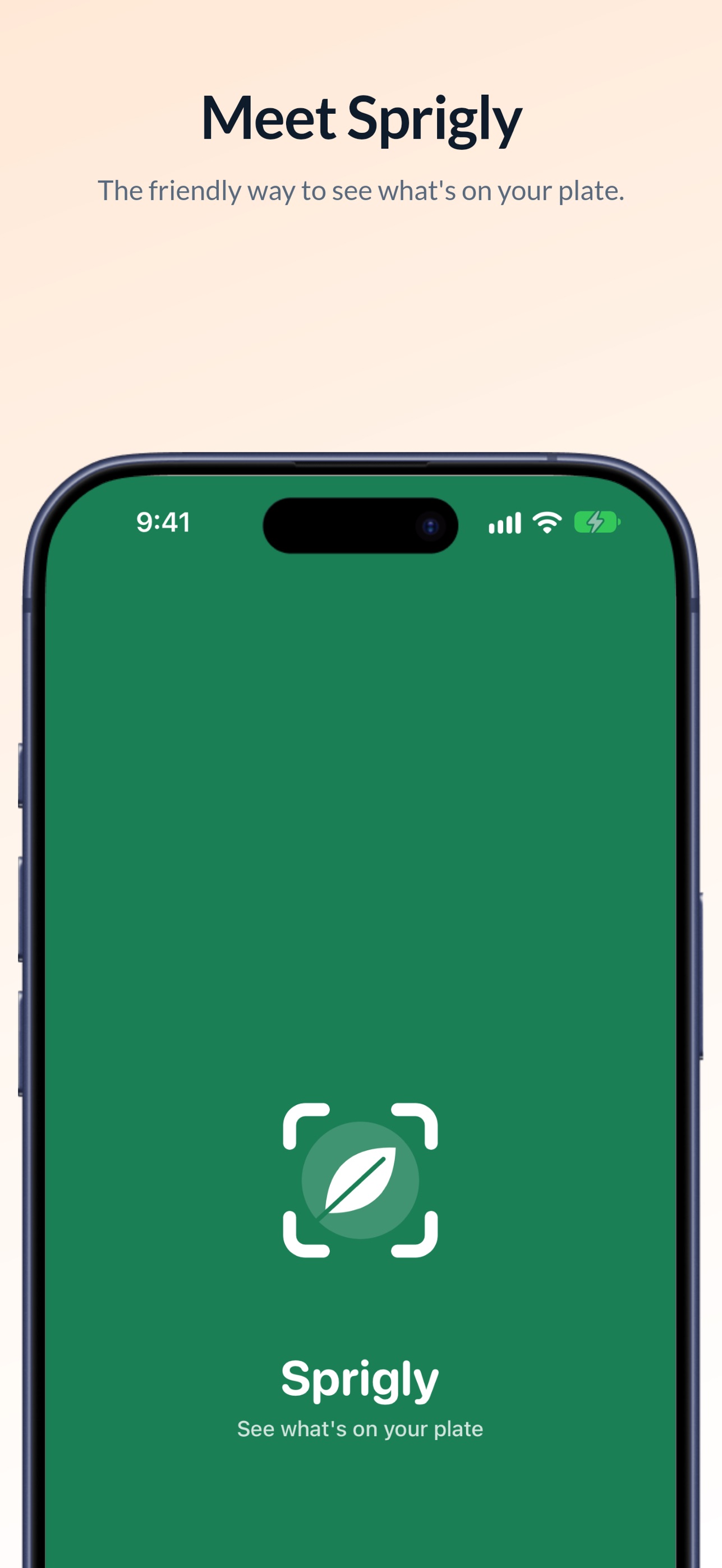 Screenshot 1 of Sprigly: AI Calorie Counter