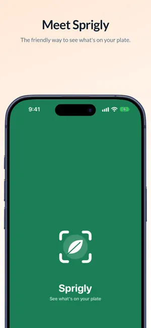 Sprigly: AI Calorie Counter screenshot 1