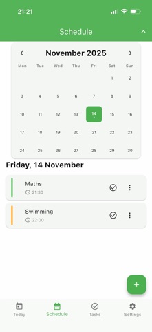 Scheduling — Events & Tasks iPhone screenshot
