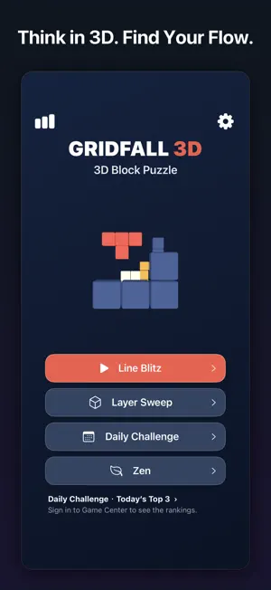 Gridfall 3D: Falling Blocks screenshot 1