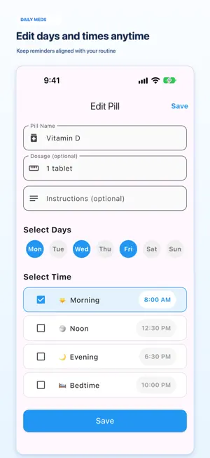 Daily Meds: Pill Tracker screenshot 3