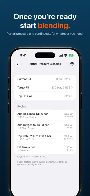 Gas Manager: Nitrox & Trimix screenshot 4 of 6