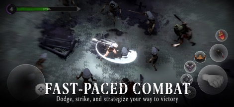 Soul Huntress: Offline Games - Los usuarios experimentarán acción rápida, esquivando y atacando a múltiples enemigos con la heroína, mientras utilizan los controles táctiles intuitivos.