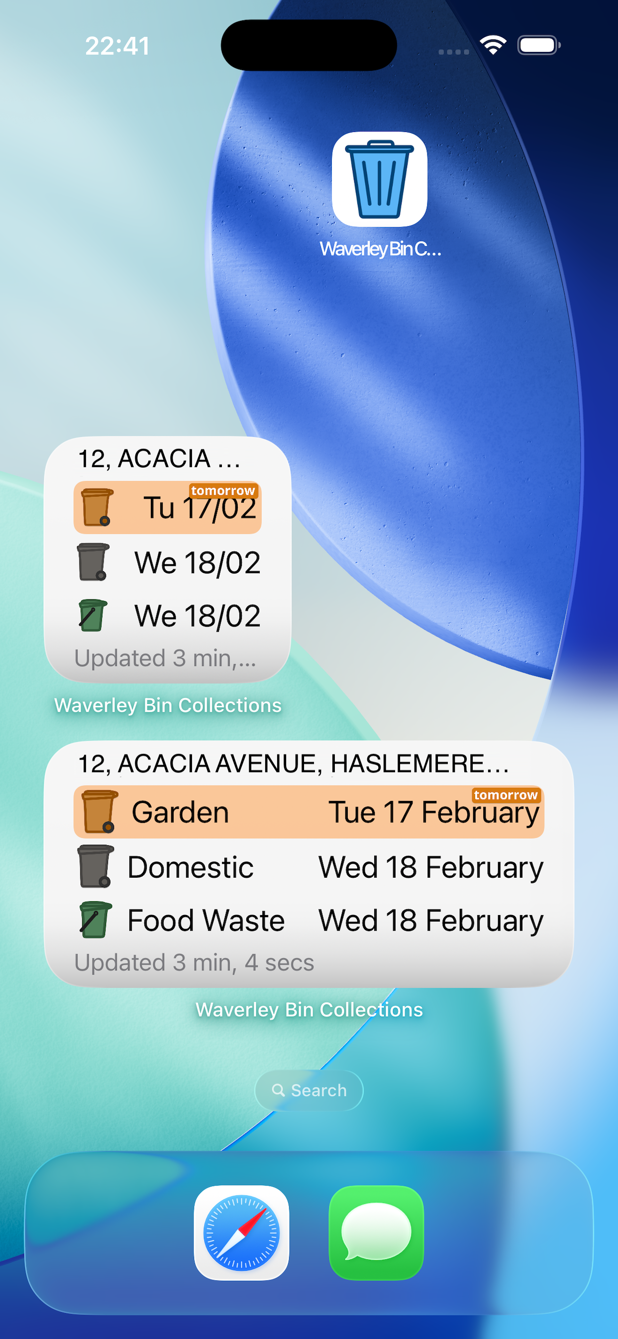 Waverley Bin Collections screenshot 2