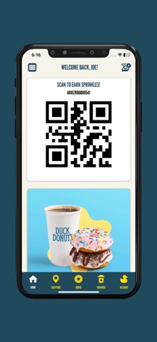Duck Donuts Rewards iPhone screenshot