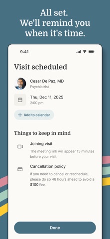 Talkiatry: Virtual Psychiatry iPhone screenshot