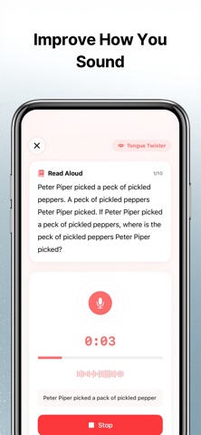Speech AI Coach: Speak Clearly iPhone screenshot