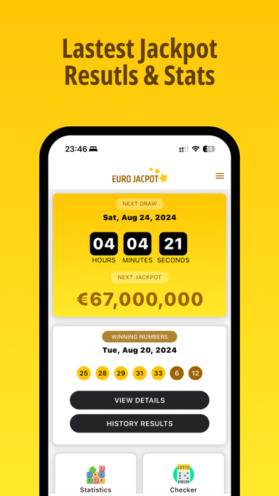 Euro Jackpot Lottery Screenshot