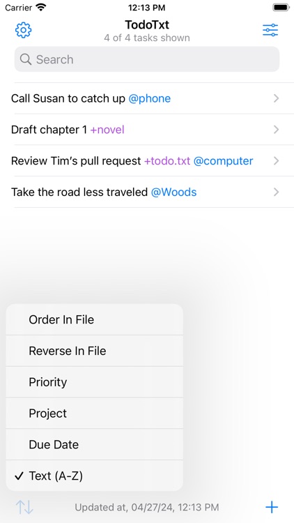 TodoTxt++ screenshot-3