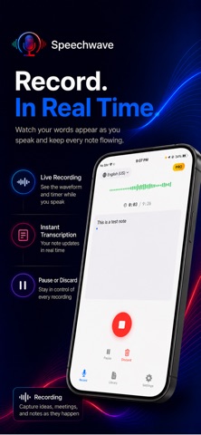 SpeechWave: Voice to Text iPhone screenshot