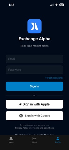 Exchange Alpha screenshot