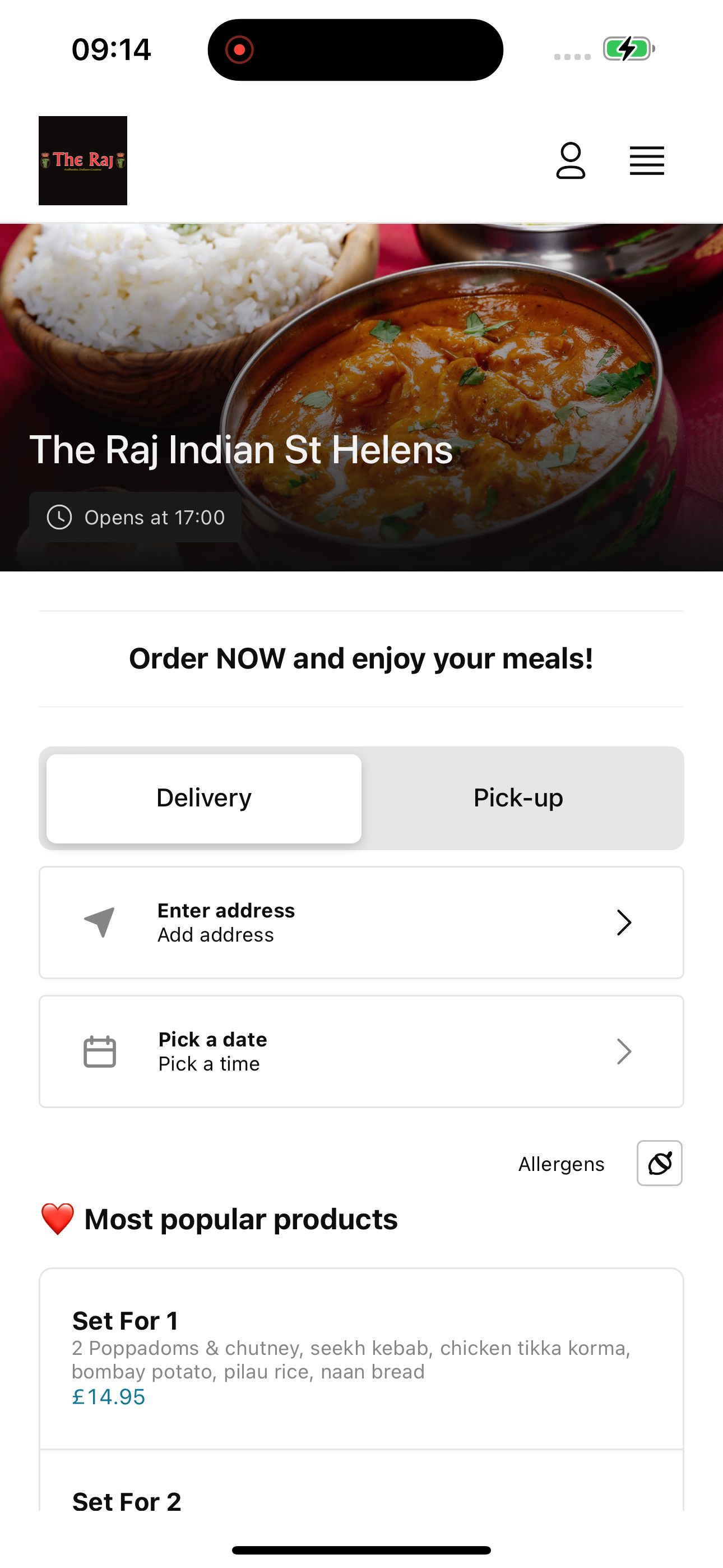 The Raj Indian St Helens screenshot 3
