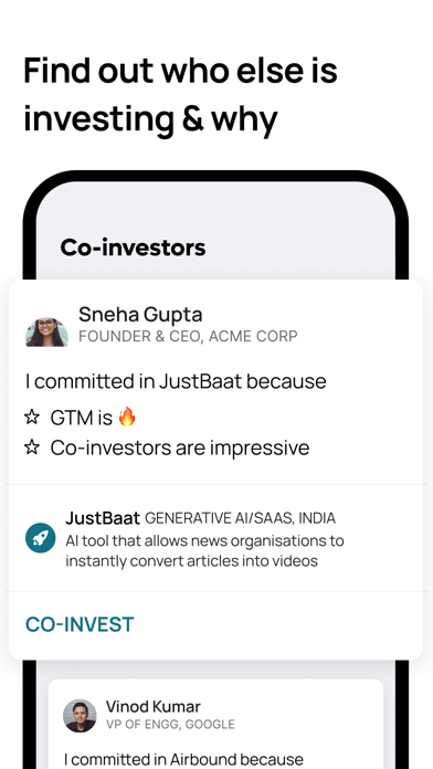 Misfits: Invest in startups Screenshot