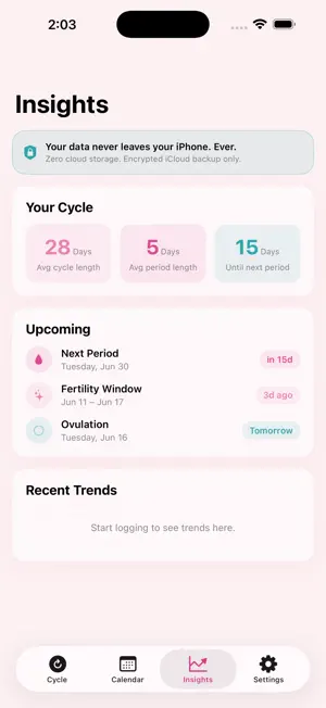 Maia: Period & Cycle Tracker screenshot 2