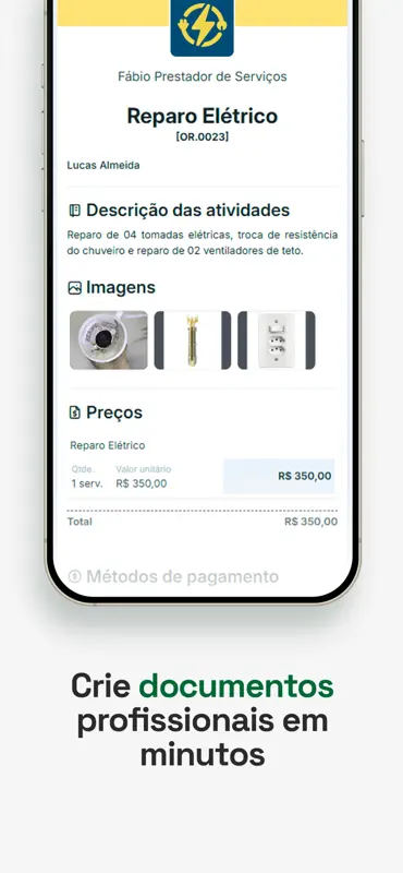 Fazer Orçamento PDF e Recibo screenshot 2 of 6