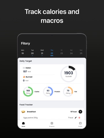 AI Calorie Tracker - Fitory iPad screenshot