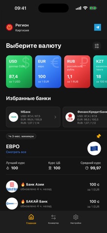 Курсы валют Кыргызстана screenshot
