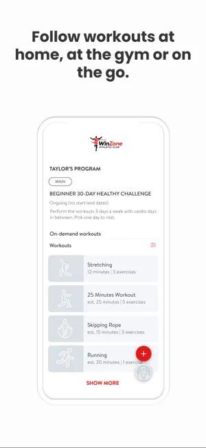WinZone Athletic Club screenshot 3