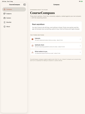 CourseCompass iPad screenshot