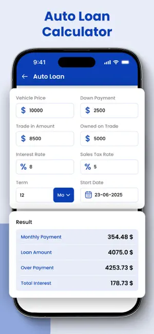 Loan EMI Calculator :Loan Calc screenshot 2