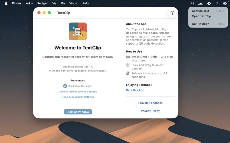 TextClip screenshot