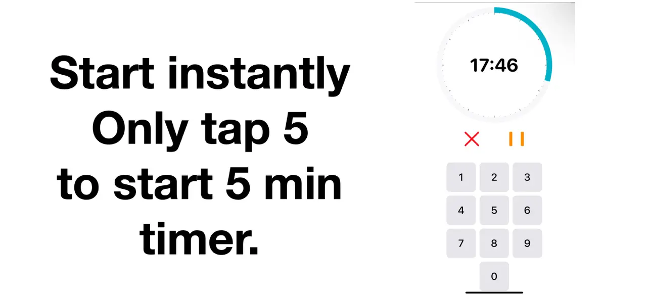 Screenshot #1 pour 2Tap Timer - Simple & Fast