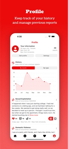 Reported: Against Violence iPhone screenshot