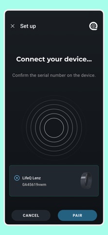LifeQ LinQ iPhone screenshot